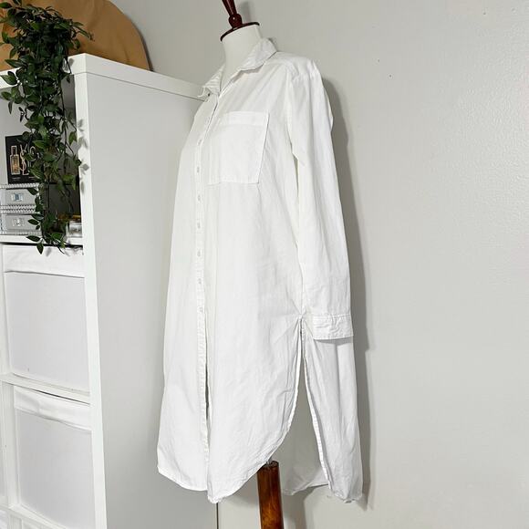Maeve‎ X Anthropologie Women's White Button Long Sleeve Shirt Dress Size Small - Picture 11 of 12